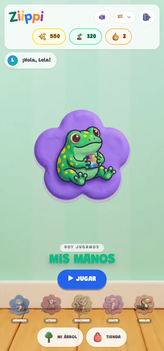 Pantalla de inicio de Ziippi